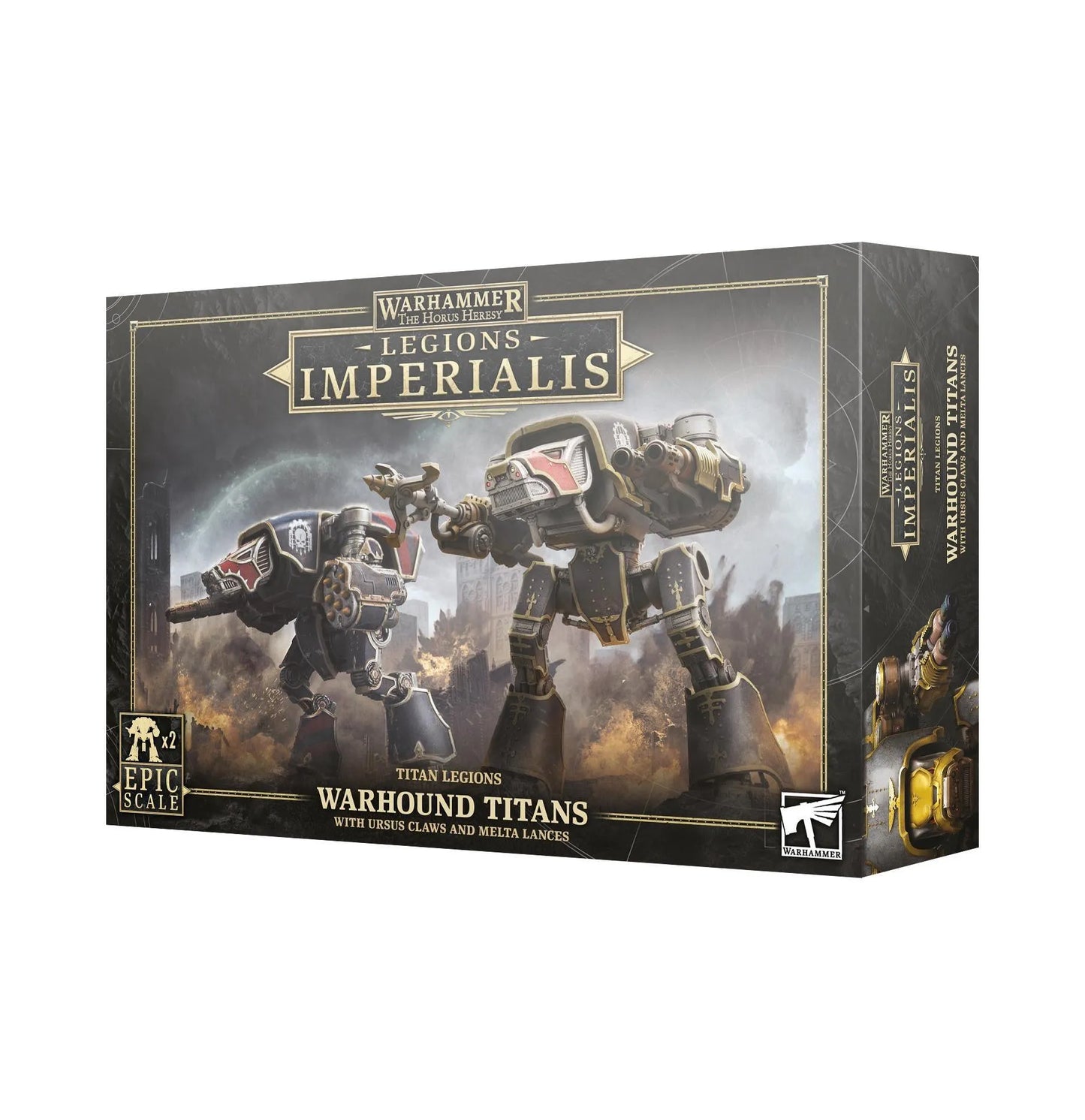 Legions Imperialis: Warhound Titans With Ursus Claws And Melta Lances - ZZgames.dk