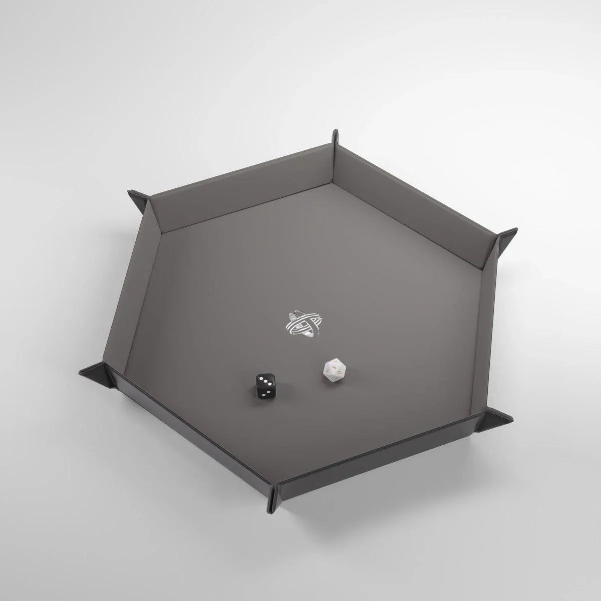 Magnetic Dice Tray Hexagonal Black/Gray - ZZGames.dk