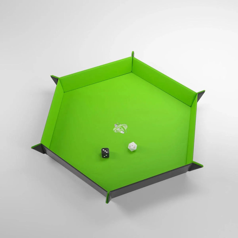 Magnetic Dice Tray Hexagonal Black/Green - ZZGames.dk