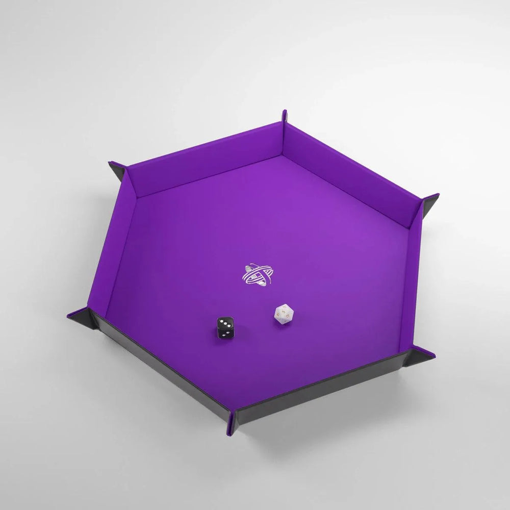 Magnetic Dice Tray Hexagonal Black/Purple - ZZGames.dk