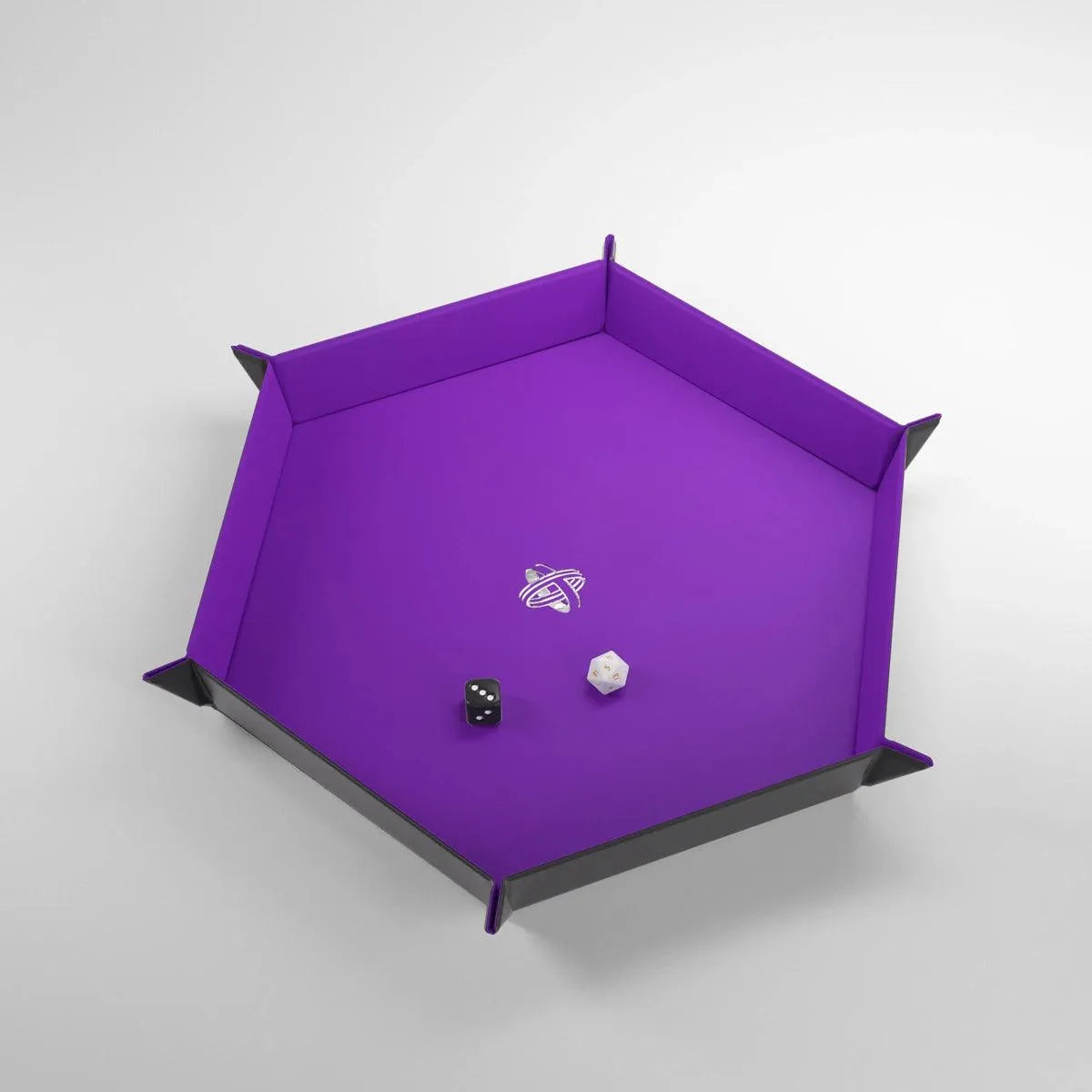 Magnetic Dice Tray Hexagonal Black/Purple - ZZGames.dk