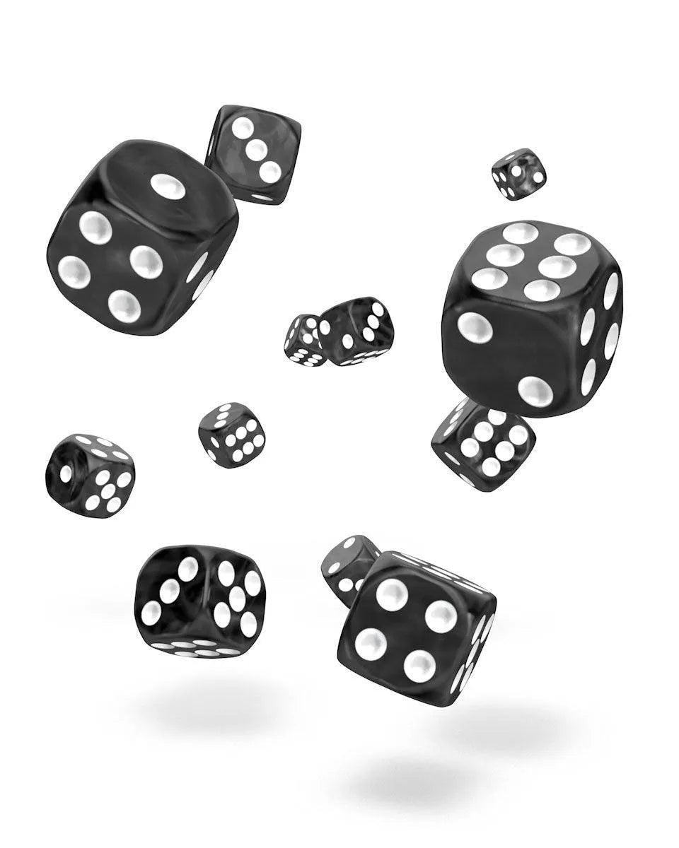 MARBLE: Black 12mm (36 pcs) - ZZGames.dk