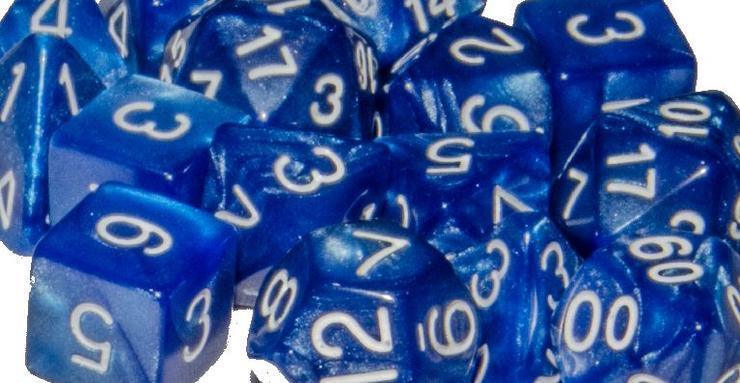 Marble Blue w/ White Numbers (7) - ZZGames.dk