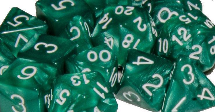 Marble Green w/ White Numbers (15) - ZZGames.dk