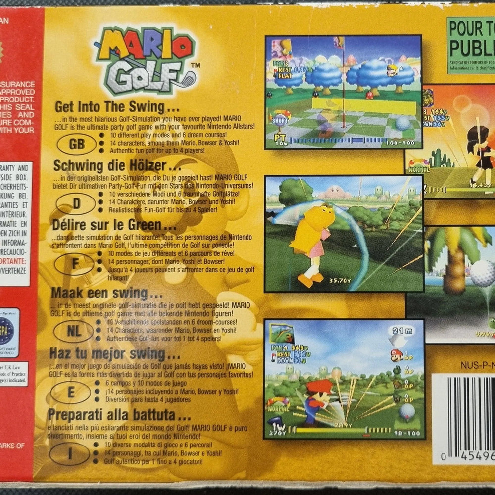 Mario Golf i æske (u. manual) - ZZGames.dk