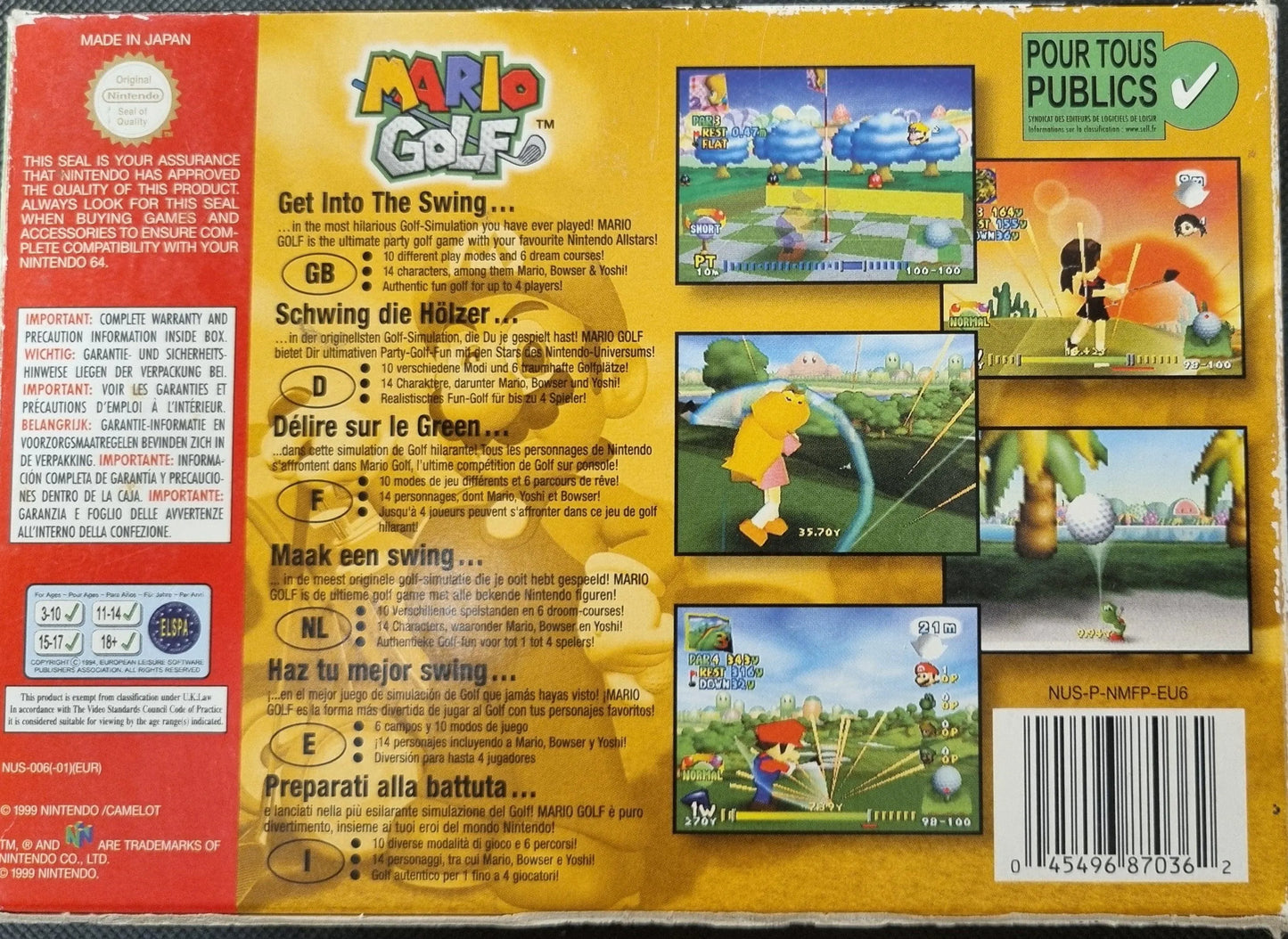 Mario Golf i æske (u. manual) - ZZGames.dk