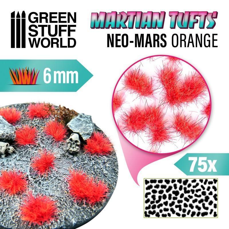 Martian Fluor Tufts 6mm - NEO-MARS ORANGE x75 - ZZGames.dk