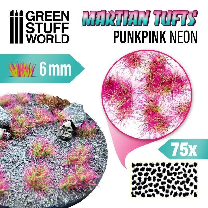 Martian Fluor Tufts 6mm - PUNKPINK NEON x75 - ZZGames.dk