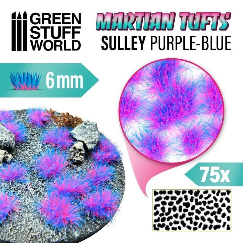 Martian Fluor Tufts 6mm - SULLY PURPLE-BLUE x75 - ZZGames.dk