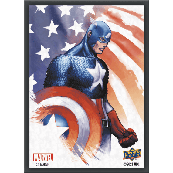 Marvel Card Sleeves - Captain America (66x91mm) - ZZGames.dk