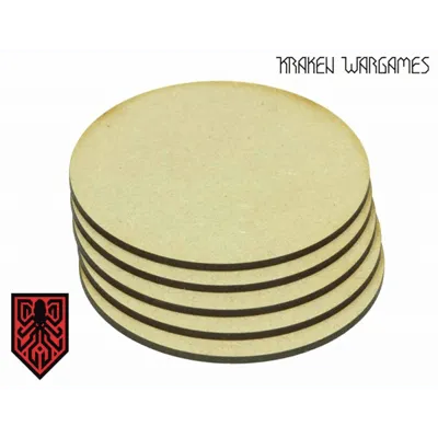 MDF Base round 25mm (50) - ZZGames.dk