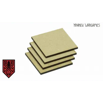 MDF Base square 20x20mm (50) - ZZGames.dk