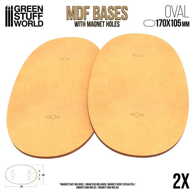 MDF Bases - Oval 170x105mm x2 - ZZGames.dk