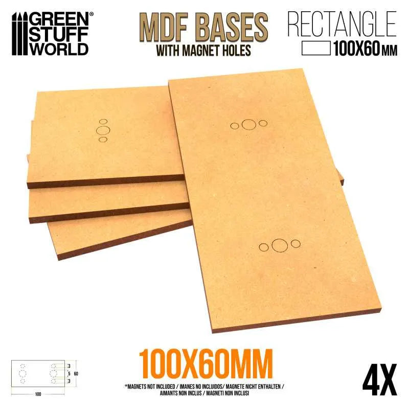 MDF Bases - Rectangle 100x60mm x4
