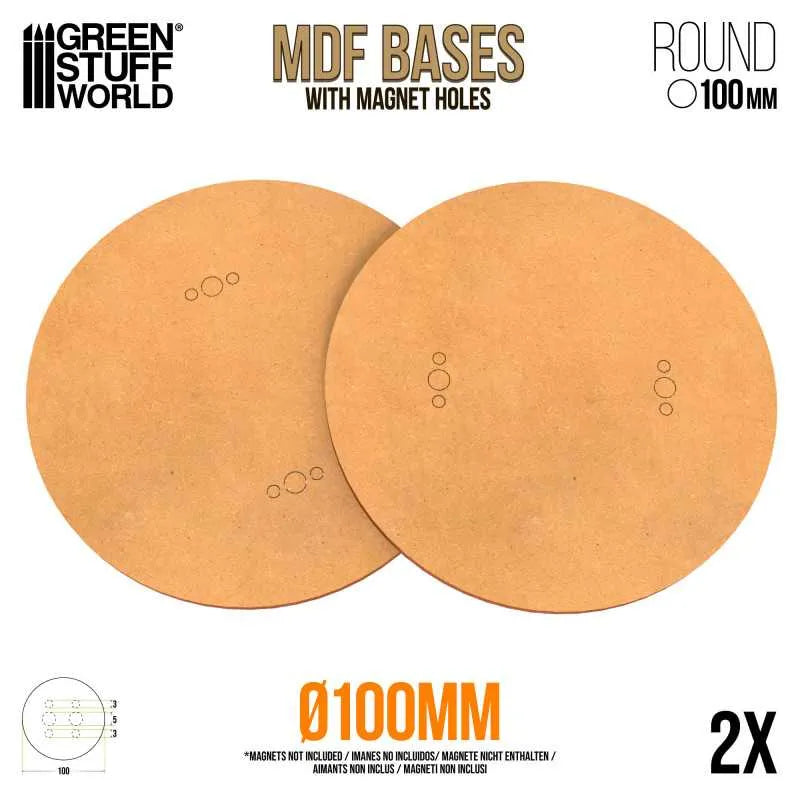 MDF Bases - Round 100mm x2