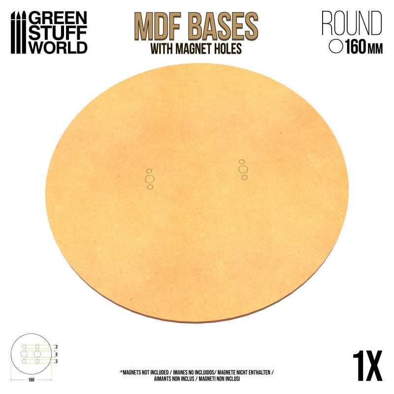 MDF Bases - Round 160mm x1 - ZZGames.dk