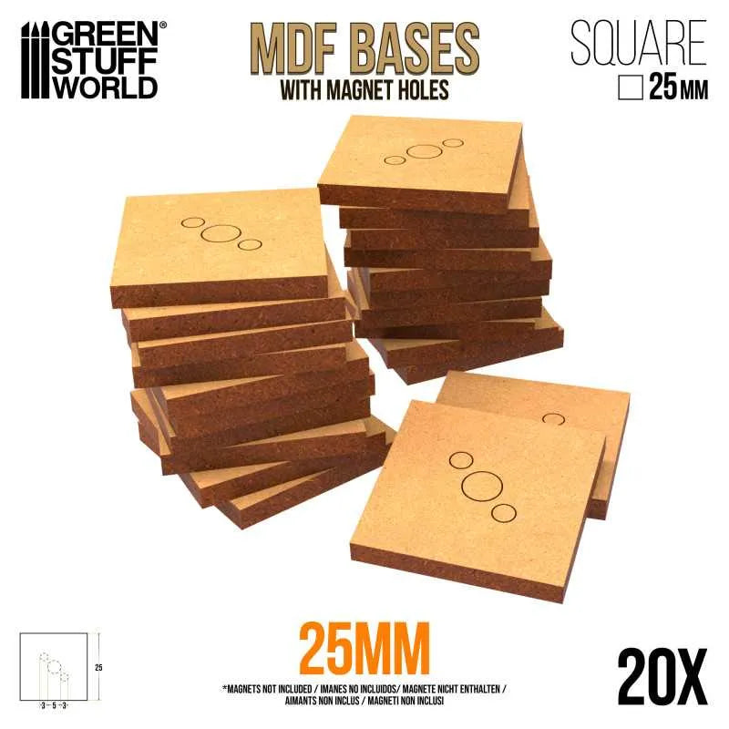 MDF Bases - Square 25mm x20