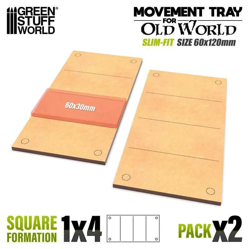 MDF Movement Trays 120x60mm Slimfit - ZZGames.dk