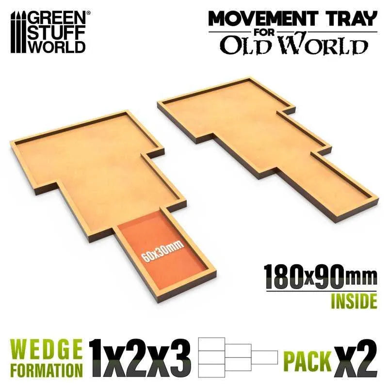 MDF Movement Trays 180x90mm 1x2x3 (Old World) - ZZGames.dk