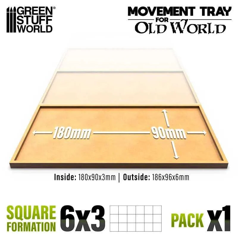 MDF Movement Trays 180x90mm (Old World) - ZZGames.dk
