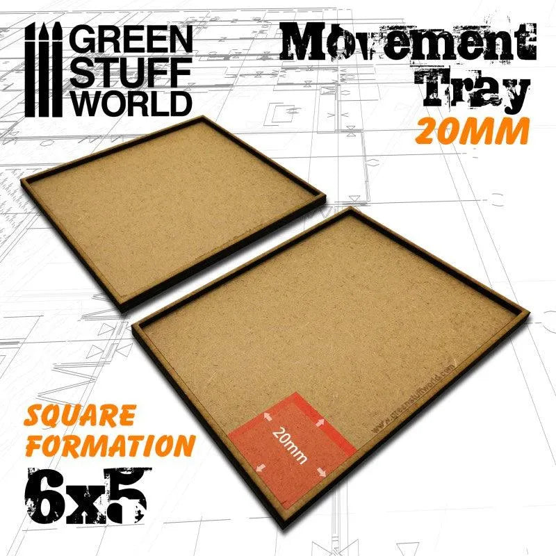 MDF Movement Trays 20mm 6x5 - ZZGames.dk