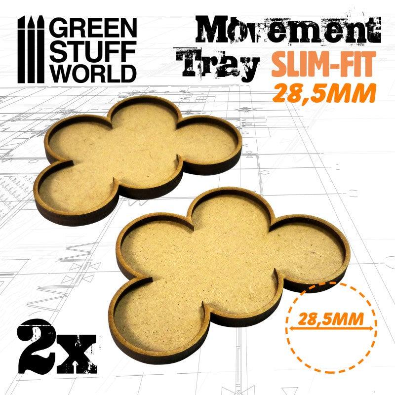 MDF Movement Trays 28,5mm x5 - SLIM-FIT - ZZGames.dk
