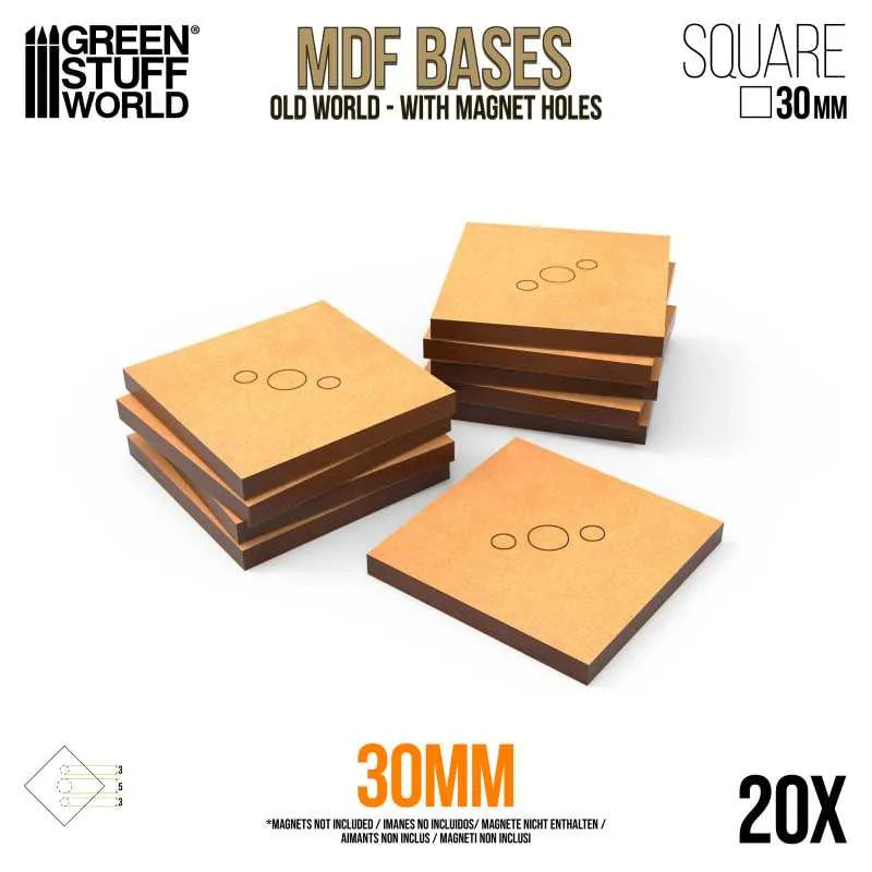 MDF Bases - Square 30mm x20