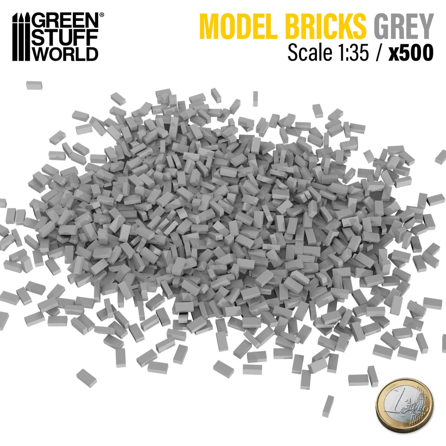 
                  
                    Ceramic Bricks – Scale 1:35 (1:32–1:43) – Grey (500 stk.)
                  
                