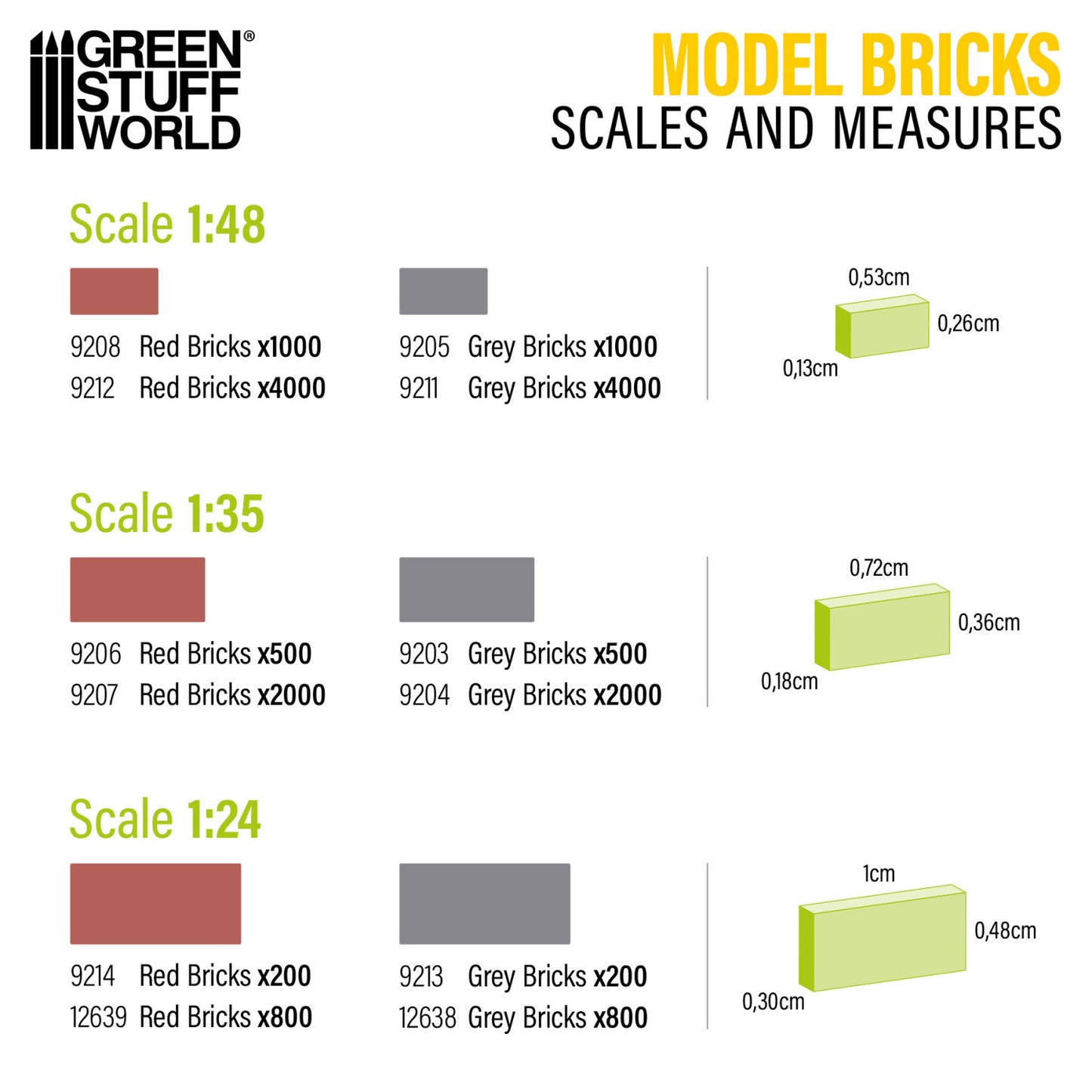 
                  
                    Ceramic Bricks – Scale 1:35 (1:32–1:43) – Grey (500 stk.)
                  
                