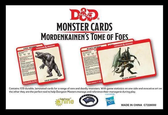 Monster Cards - Mordenkainen's Tome of Foes - ZZGames.dk