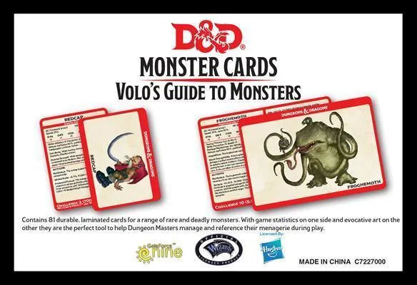 Monster Cards - Volo's Guide to Monsters - ZZGames.dk