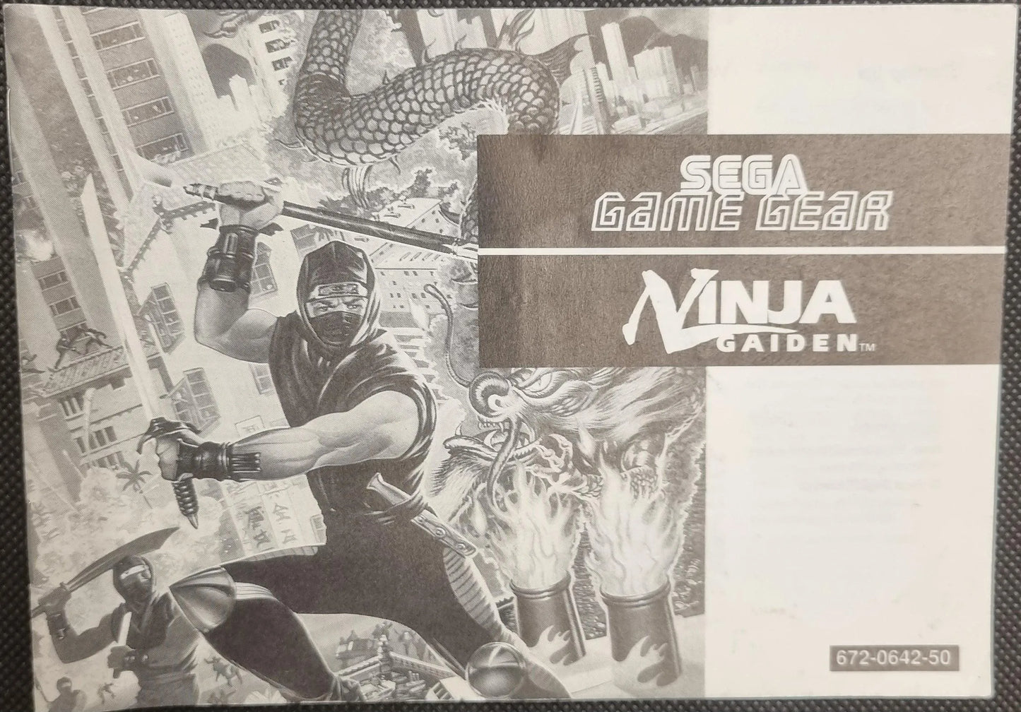 Ninja Gaiden manual - ZZGames.dk