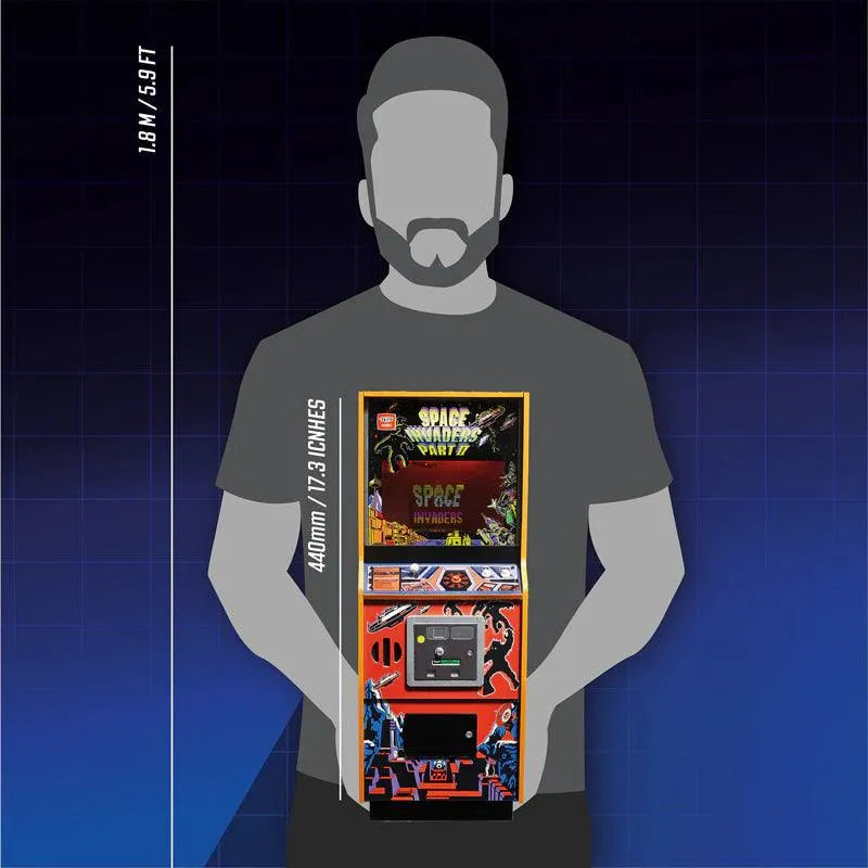 Official Space Invaders Part II Quarter Size Arcade Cabinet + Coin - ZZGames.dk