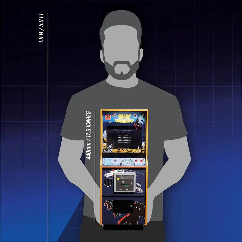 Official Space Invaders Quarter Size Arcade Cabinet + Coin - ZZGames.dk