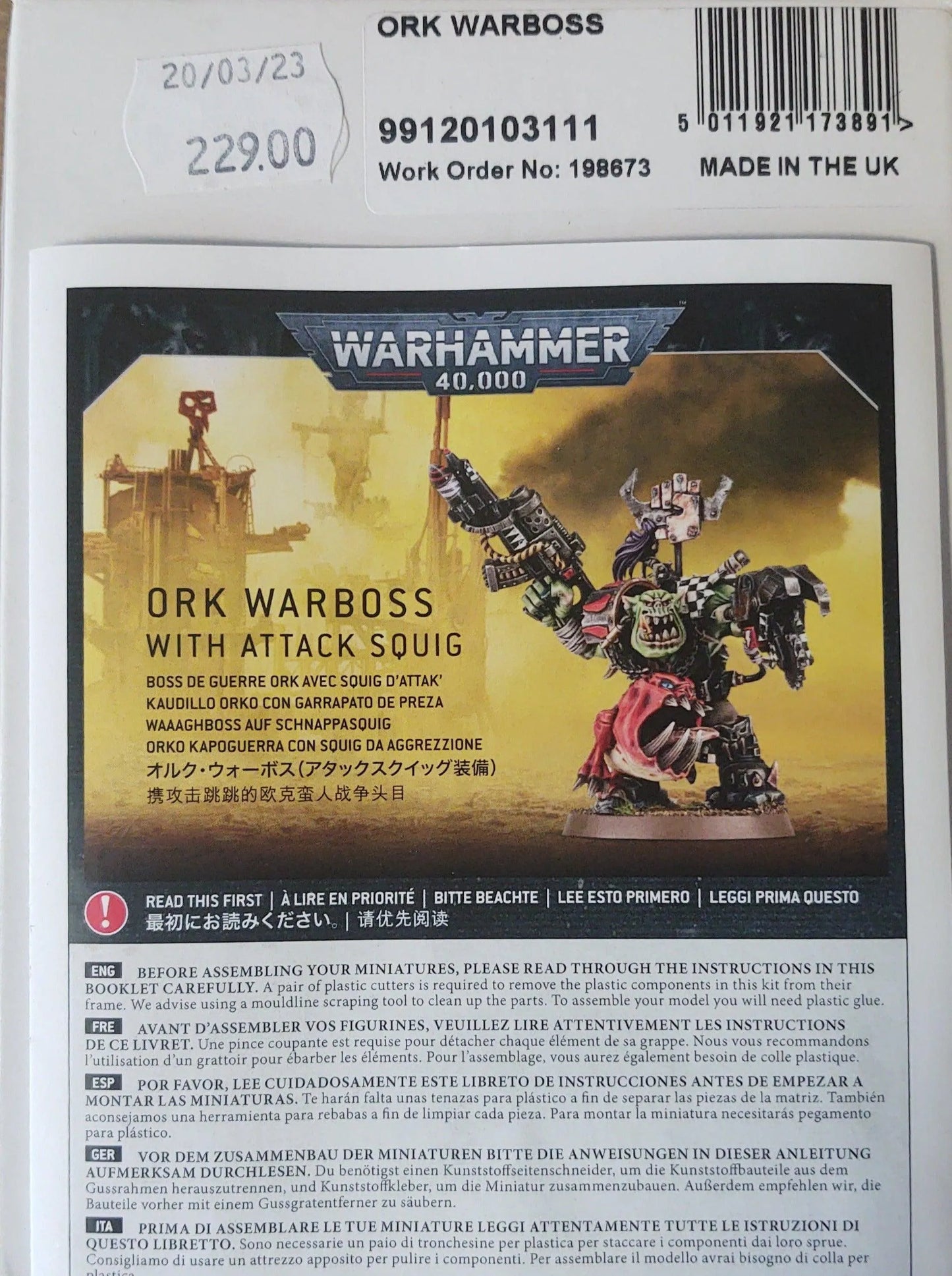 ORK WARBOSS WITH ATTACK SQUIG - ZZGames.dk