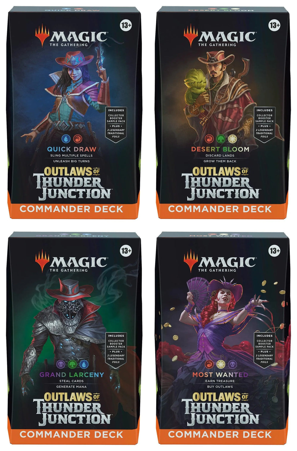 Outlaws of Thunder Junction Commander Decks (alle 4 decks) - ZZGames.dk