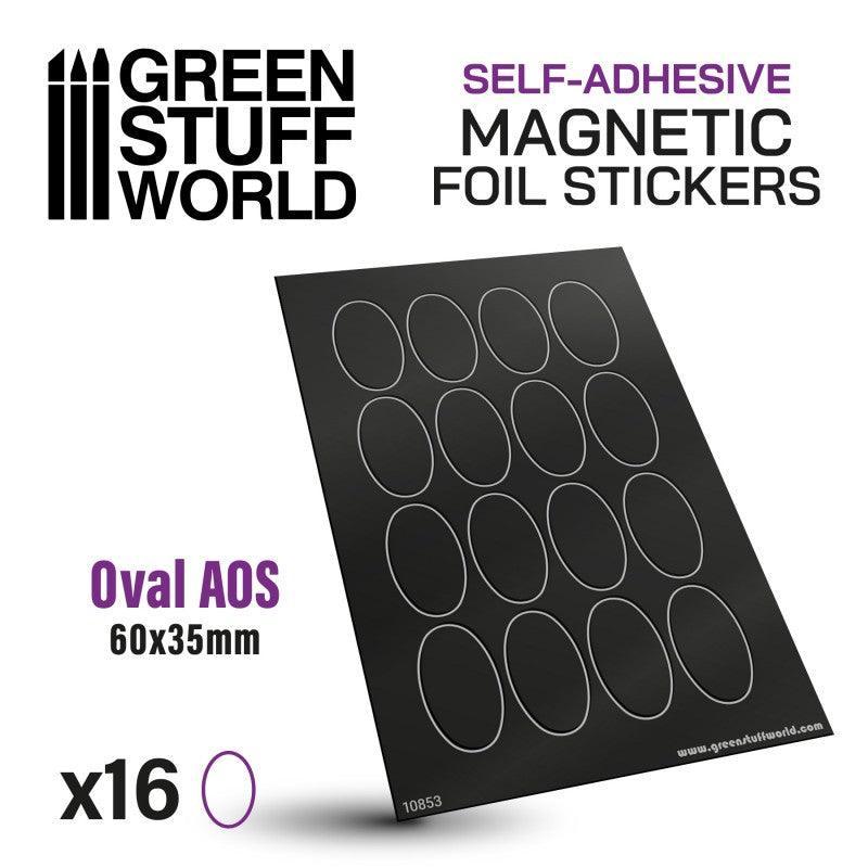 Oval Magnetic Sheet SELF-ADHESIVE - 60x35mm - ZZGames.dk