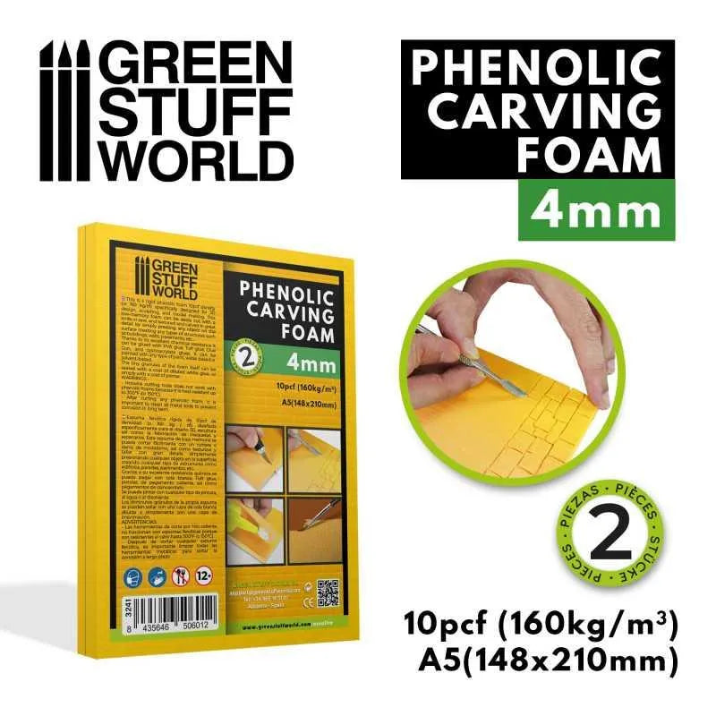 Phenolic Carving Foam 4mm - A5 size - ZZGames.dk