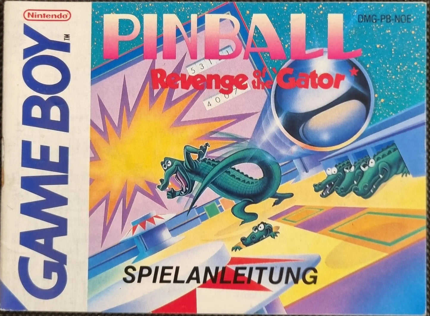 Pinball Revenge of The Gator manual (NOE) - ZZGames.dk