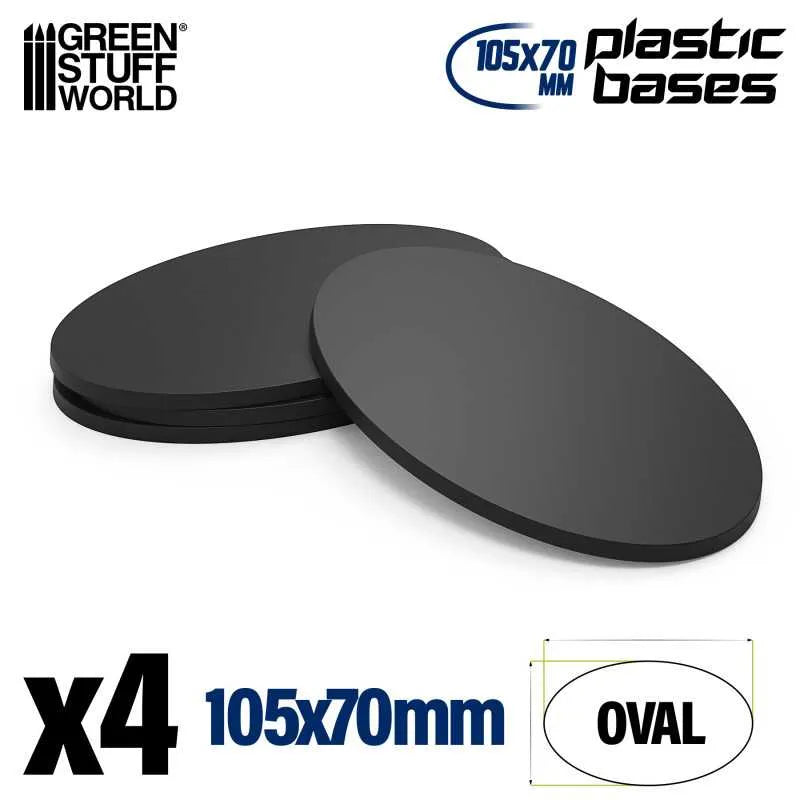 Plastic Bases - Oval Pill 105x70mm x4