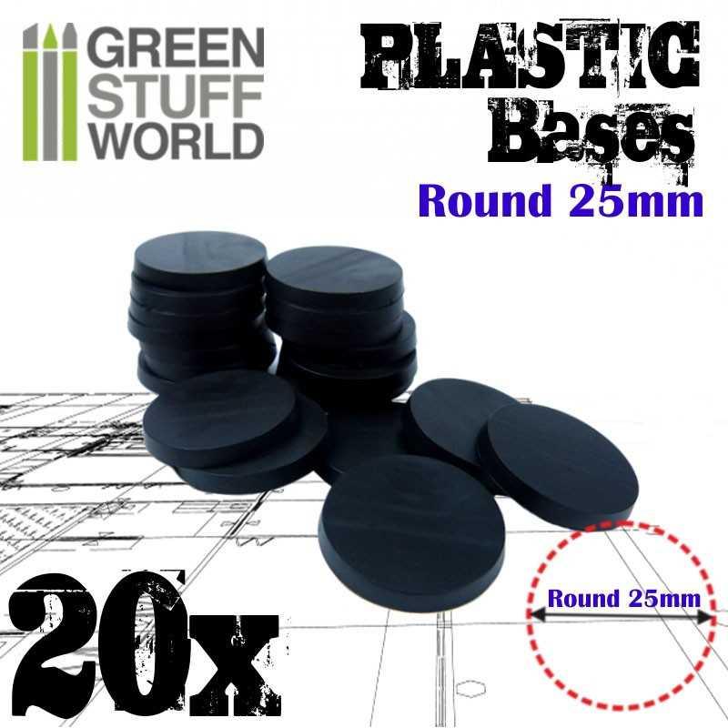 Plastic Bases - Round 25mm x20 - ZZGames.dk