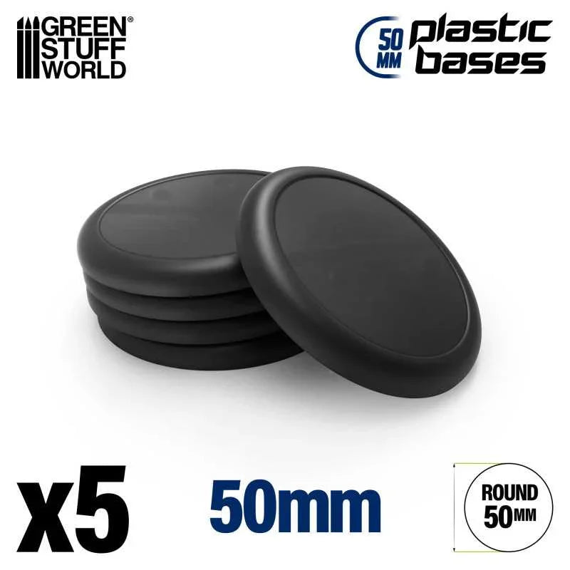 Plastic Bases - Round Lip 50mm x5