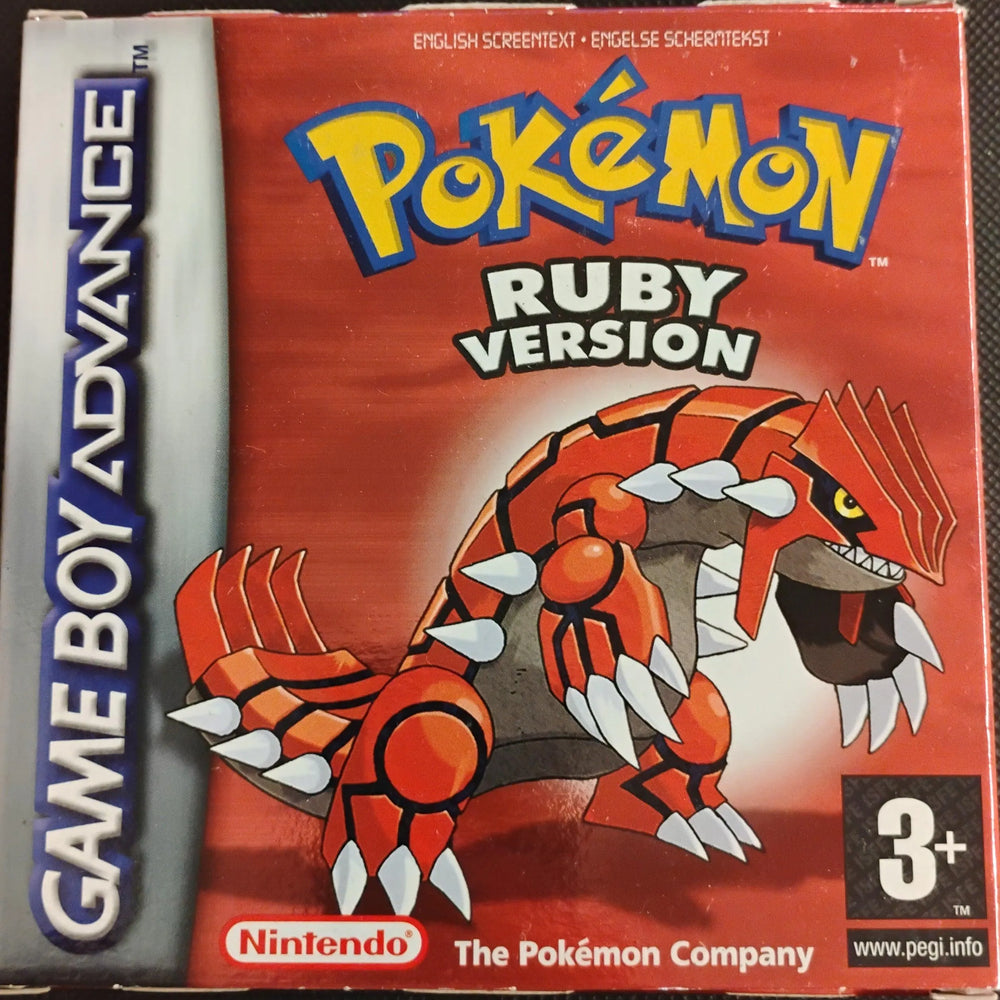 
                  
                    Pokémon Ruby i æske (Slidt manual) (Lidt slid på æsken) - ZZGames.dk
                  
                