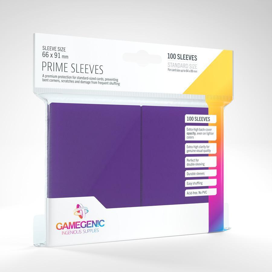 Prime Sleeves Purple 66x91mm - ZZGames.dk