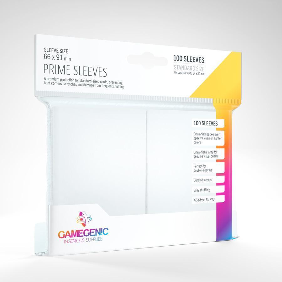 Prime Sleeves White 66x91mm - ZZGames.dk