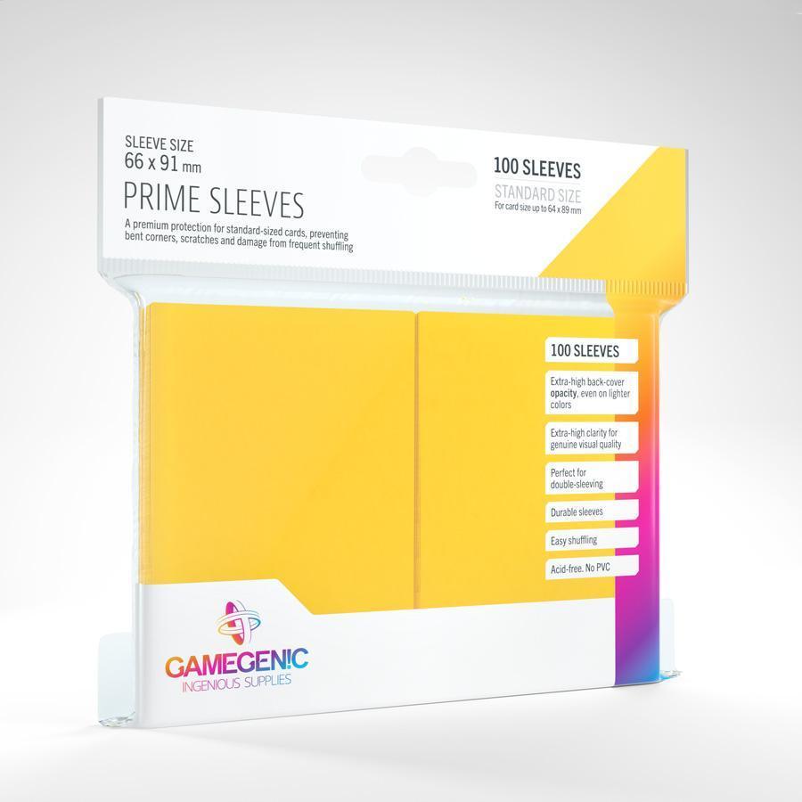 Prime Sleeves Yellow 66x91mm - ZZGames.dk