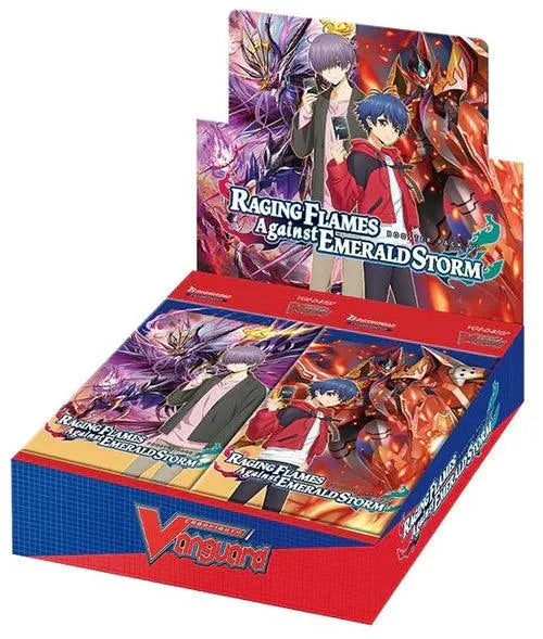 RAGING FLAMES AGAINST EMERALD STORM Booster Display (16 Packs) - ZZGames.dk