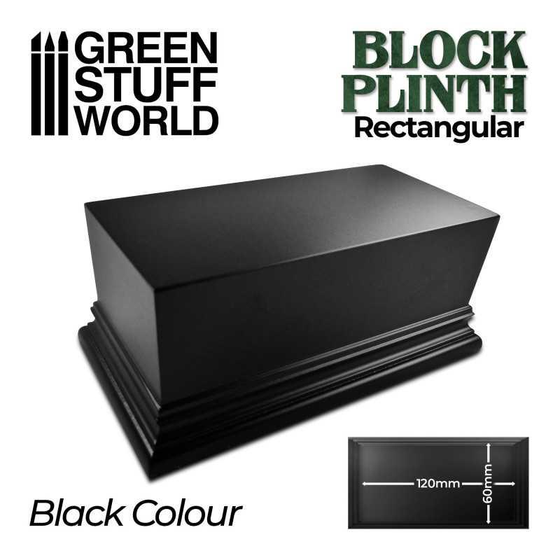 Rectangular Top Display Plinth 12x6cm - Black - ZZGames.dk
