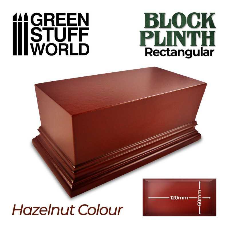 Rectangular Top Display Plinth 12x6cm - Hazelnut Brown - ZZGames.dk