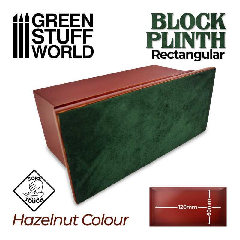 Rectangular Top Display Plinth 12x6cm - Hazelnut Brown - ZZGames.dk